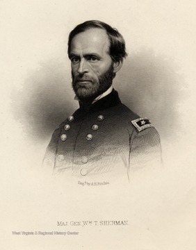 Engraving of Major General William T. Sherman.