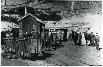 Miners posing for a picture outside of an unknown mine. John Williams/Coal Life Project.