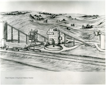 Drawing of a proposed coal facility.