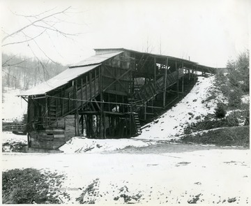 Snow covered Old Alice Mine in Maidsville.