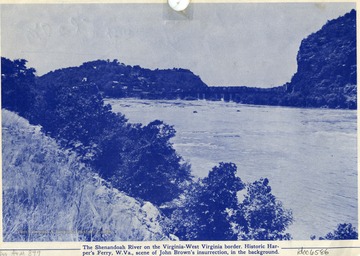 View alongside the Shenandoah River near Harpers Ferry, the scene of John Brown's insurrection.
