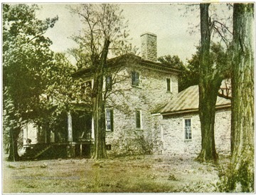 'The home of Colonel Samuel Washington, brother of General George Washington.  Built by George Washington for his brother Samuel about the year 1765.  Here Samuel Washington entertained Louis Phillippe, later King of France, and General Lafayette.'