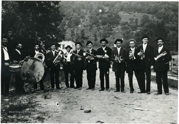 Group portrait of the Star Band at Helvetia.