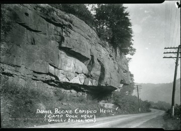 Camp Rock near the Gauley Bridge. Daniel Boone camped here.