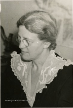Side view photograph of Margaret B. Ballard.