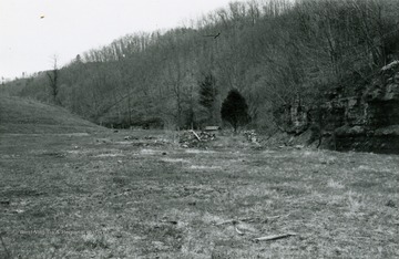 A distant view of the ruins of Red Sulphur Springs.