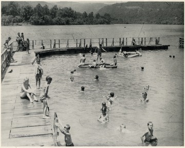 'Ole swimmin hole,' Camp Brookside in New River near Hinton.