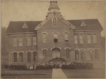 Hinton's first brick school. 
