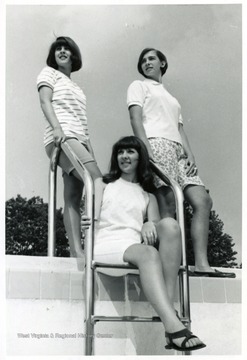 Pictured left to right; Lynne Taylor, Nelda Gilmore and RoseAnn Carrico, 1967, Preston County, W. Va. 
