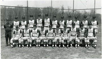 First row left to right- Denny Taylor, Bob Reed, Tom Tomechko, Buck Guth, Mike Moschel, Jim Clay, Bob Beahm, George Begalla, Fred Smith, Sam Ellis.  Second Row-  Assistant coach Ted Seminik, Bruce Chapnick, Dave Phillips, Dave Ferguson, Rick Wagener, Bruce McCutcheon, Larry Seafert, John Knoll, Don Shearer, Dick Whitman, Jack Simpson, Skip Hines, Head Coach Dale Ramsburg, Trainer A. C. "Whitey" Gwynne.