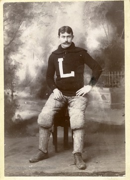 Portrait of Fielding Harris Yost, graduate of Law 1897. 'Hurry Up' Yost was an outstanding tackle for WVU. He subsequently coached at several colleges including University of Michigan where he won six national championships.  