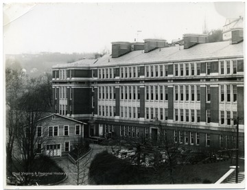 Side view of Oglebay Hall.
