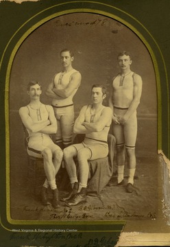 Pictured: Frank Hampton, No. 2; B. D. Gibson, No. 3; Thomas Carter, Bow; and Charles Andrew, C&amp;S; won race at Lynchburg, Virginia by 700 yards, 1878/06/28 