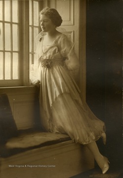 Frances Davenport Packette, probably in her teens, wearing semi-formal attire.